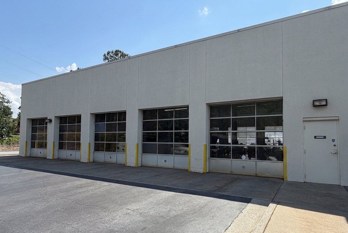 Service bay doors at our shop